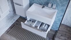 Velvex Мебель для ванной Crystal Cub 70 белая – фотография-4