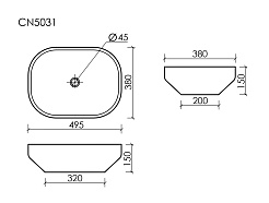 Ceramicanova Мебельная раковина Element 50 CN5031 белая – фотография-6