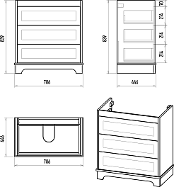 Misty Тумба под раковину Ларго 80 белая – фотография-6