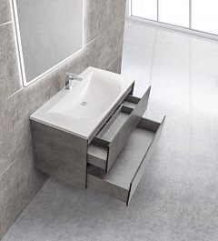 Cezares Мебель для ванной Premier-HPL  EST 100 Cemento Struttura, BTN – фотография-9