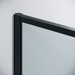 Grossman Боковая стенка Galaxy 80x195 профиль черный матовый стекло прозрачное – фотография-4