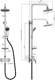 Rossinka Душевая система A35-45 хром – фотография-2