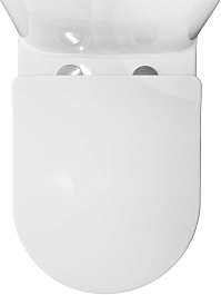 Azario Унитаз-компакт Berton AZ-6093 безободковый с бачком с сиденьем микролифт белый – фотография-9