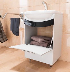 Mixline Тумба под раковину Радуга 50 белая (одуванчик) – фотография-4