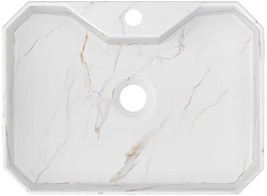 Teymi Раковина накладная Netta 50 T51206 белый мрамор – фотография-2
