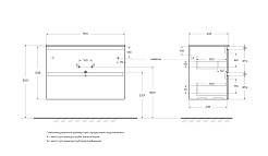 BelBagno Тумба под раковину Uno 90 подвесная Bianco Opaco – фотография-3