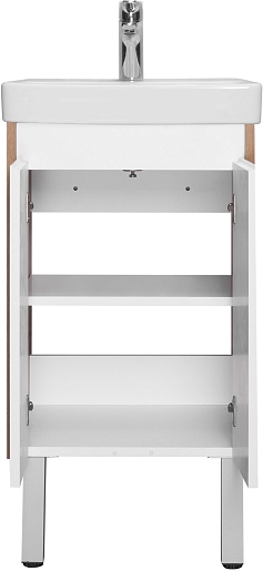 Акватон Тумба под раковину Сканди Doors 45 белая/дуб рустикальный – картинка-5
