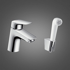 Hansgrohe Смеситель Logis 71290000 для раковины с гигиеническим душем – фотография-2