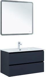 Aquanet Мебель для ванной Вега 2.0 90 Flat подвесная маренго матовая – фотография-2