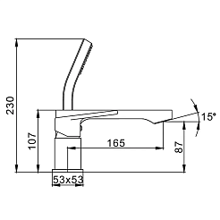 Frap Смеситель на борт ванны H46 F1146 хром – фотография-3