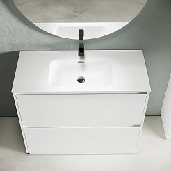 Sancos Мебель для ванной Libra Floor 100 белый глянец – фотография-4