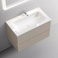 Sancos Тумба с раковиной Snob T 80 beige soft раковина Grace 81 CN7012 – фотография-2