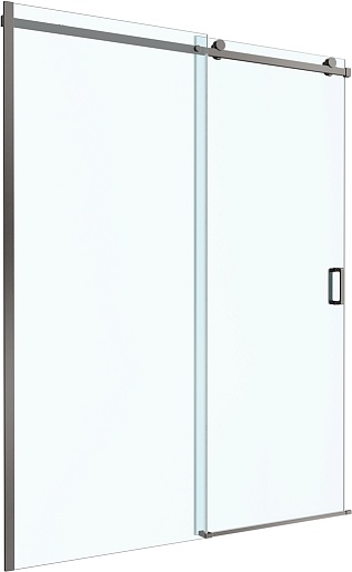 BelBagno Душевая дверь в нишу Soft Close-2 SOFT_CLOSE-2-BF-1-160-C-GM 160x200 профиль оружейная сталь стекло прозрачное – фото-1