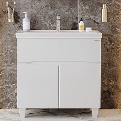 Onika Мебель для ванной Стрим 80.12 белая – фотография-10