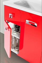 Водолей Тумба с раковиной "Арнелла 90" напольная красная – фотография-4