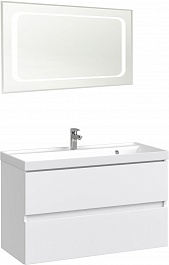Водолей Мебель для ванной Best 100 подвесная белая – фотография-1