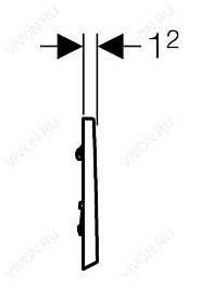 Geberit Ручной пневмопривод смыва "HyTouch Bolero" 116.012.21.1 для писсуара – фотография-4