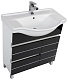 Aquanet Тумба с раковиной "Доминика 80" черная с б/к – картинка-9
