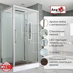 Avacan Душевая кабина 120/90 Z2912LED прозрачная – фотография-2