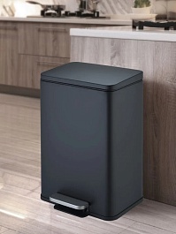 WeltWasser Ведро для мусора WW Golf BL 17L черное матовое – фотография-2