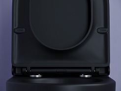Ceramicanova Унитаз напольный пристенный Metropol Rimless CN4001MB чёрный – фотография-9