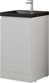 Style Line Мебель для ванной с кварцевой раковиной антрацит Батлер 50 белая Люкс антискрейтч Plus – фотография-5