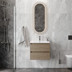 Teymi Тумба с раковиной Laina 70 подвесная дуб светлый – фотография-14