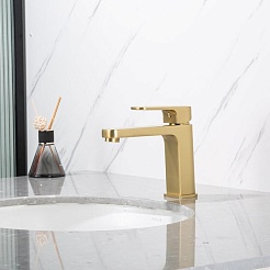 Frap Смеситель для раковины H89 F1089-3 золотой сатин – фотография-2