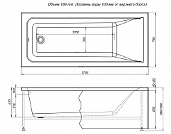 Aquanet Акриловая ванна Bright 175x75 – фотография-3