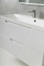 BelBagno Тумба с раковиной Vittoria 100 подвесная Bianco Opaco – фотография-2