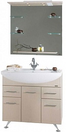 Водолей Мебель для ванной "Альфа 90" дуб с б/к – фотография-1