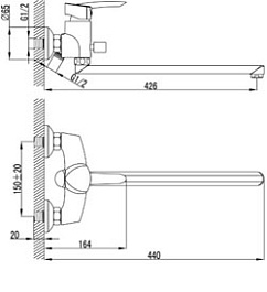 Lemark Смеситель универсальный Mars LM3501C – фотография-2