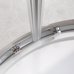 Cezares Душевой уголок Relax 304 RELAX-304-R-2-90-C-CR 90x90 профиль хром стекло прозрачное – фотография-4