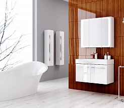 Aqwella Мебель для ванной Милан 100 подвесная, с дверцами – фотография-2