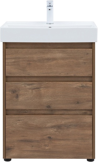 Aquanet Тумба с раковиной Nova Lite 60 дуб рустикальный – картинка-3