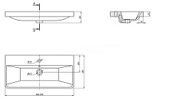 Equil Тумба с раковиной Elegante 80 1 ящик подвесная мэйджик/дуб голиано – фотография-4