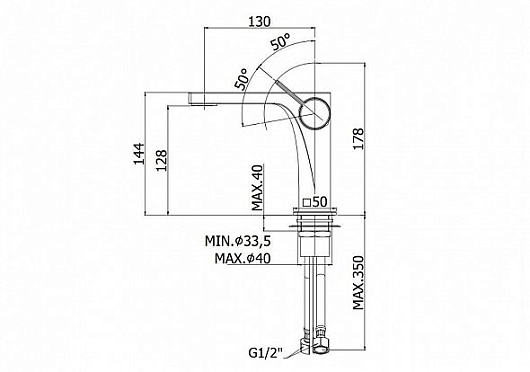Paffoni Смеситель для раковины Rock RO071CR – картинка-3