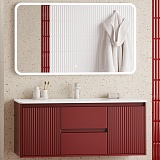 Brevita Мебель для ванной Wine 120 подвесная бордовая