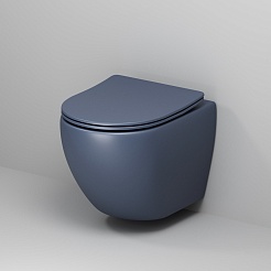 Grossman Унитаз подвесной GR-4455BLMS синий матовый – фотография-9