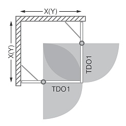 Roltechnik Душевая дверь "TDO1 1100" brillant – фотография-10