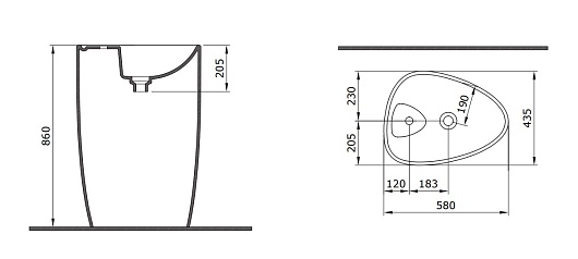 Allen Brau Раковина напольная Infinity 4.21015.20 белый глянец – картинка-7