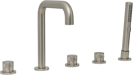 Allen Brau Смеситель на борт ванны Priority 5.31007-BN (с внутренней частью) никель браш – фото-1