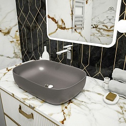 Teymi Раковина накладная Solli 60 Artceramic T50396 графит матовый – фотография-7