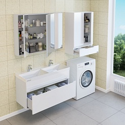 СанТа Тумба с раковиной Лондон 100, двойная раковина – фотография-6