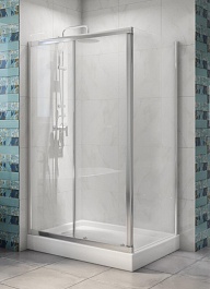 BelBagno Душевой уголок Due 120/80 DUE-AH-1-120/80-C-CR стекло прозрачное – фотография-1