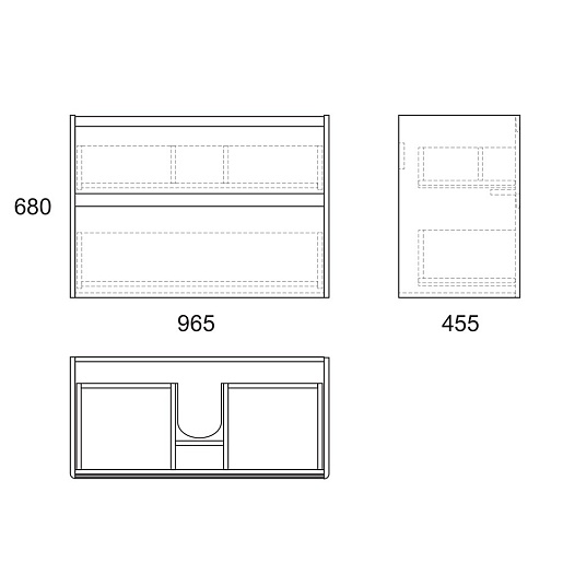 Owl 1975 Тумба с раковиной Malaren 100 2 ящика – картинка-5