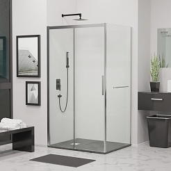 RGW Душевой уголок Leipzig LE-41-1 (LE-12 + Z-060-2) 160x100 профиль хром стекло прозрачное – фотография-2