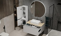 Jorno Тумба под раковину Cossety 100 белый/дуб Мавелла голд – фотография-3