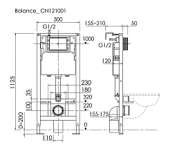 Ceramicanova Система инсталляции для унитазов Balance CN121001 – фотография-2