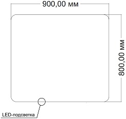 Vincea Зеркало 90x80 VLM-3BE900 с ореольной подсветкой – фотография-8